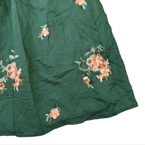 Anthropologie Kindred Embroidered Long Sleeve Off Shoulder Dress - Picture 4 of 16